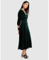 ფოტო #5 პროდუქტის Women Current Mood Velvet Wrap Dress