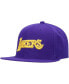 Фото #2 товара Men's Purple Los Angeles Lakers 50th Anniversary Snapback Hat