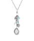 Фото #1 товара 2028 silver-Tone Mother of Pearl Charm Necklace