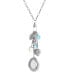 Фото #1 товара 2028 silver-Tone Mother of Pearl Charm Necklace