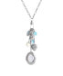 Фото #1 товара Silver-Tone Mother of Pearl Charm Necklace