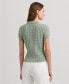 Фото #2 товара Women's Cable-Knit Polo Shirt