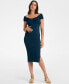 Women's Off-The-Shoulder Knitted Maternity Dress