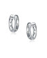 Фото #3 товара CZ Sterling Silver Cubic Zirconia Mini Hoop Earrings