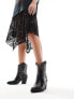 Фото #7 товара Glamorous western ankle boots in black