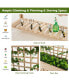 Фото #10 товара Raised Garden Bed Elevated Wooden Planter Box with Trellis & Open Storage Shelf