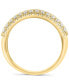 ფოტო #3 პროდუქტის EFFY® Diamond Pavé Multirow Ring (7/8 ct. t.w.) in 14k Gold