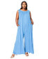 Фото #1 товара Plus Size Olson Wide Leg Pocket Jumpsuit