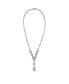 ფოტო #2 პროდუქტის Sterling Silver Cubic Zirconia White Gold Plated Majestic Necklace