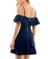 Juniors' Ruffled Off-The-Shoulder Dress Синий, 0 - фото #2