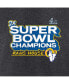 Women's Charcoal Los Angeles Rams Super Bowl LVI Champions Parade V-Neck Long Sleeve T-shirt