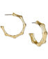 Фото #1 товара Gold-Tone Small Bamboo-Style C-Hoop Earrings, 1"