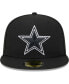 Men's Black Dallas Cowboys Main Patch 59FIFTY Fitted Hat Черный, 7 1/4 - фото #3