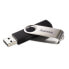 Hama 8GB Rotate - 8 GB - USB Type-A - 2.0 - 6 MB/s - Swivel - Black - Silver