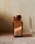 Faceted glass salt shaker with cork