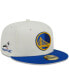 ფოტო #1 პროდუქტის Men's New Era x Cream, Royal Golden State Warriors NBA x Staple Two-Tone 59FIFTY Fitted Hat