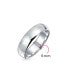 ფოტო #4 პროდუქტის Minimalist Plain Simple .925 Sterling Silver Dome Couples Wedding Band Ring For Women For Men 5MM