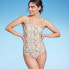 Фото #2 товара Women's Square Neck Ruched Medium Coverage One Piece Swimsuit - Kona Sol Multi M