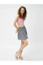 Фото #24 товара Юбка Koton Floral Shorts Mini Viscose Elasticized Hem