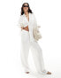 Фото #1 товара ASOS DESIGN pull on trouser with linen in white