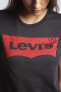 Фото #2 товара Футболка спортивная Levi's THE PERFECT GRAPHIC TEE 0201 LARGE BATWING BLACK - S - женская - черная