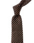 Фото #1 товара Canali Brown Squared Silk Tie Men's Brown Os