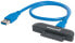Фото #1 товара Manhattan USB-A to SATA 2.5" Adapter Cable - 42cm - Male to Male - 5 Gbps (USB 3.2 Gen1 aka USB 3.0) - Supports 48-bit LBA - SuperSpeed USB - Three Year Warranty - Blister - USB Type-A - SATA - Black - 28 mm - 73 mm - 11 mm