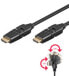 Фото #1 товара Wentronic High Speed HDMI - Type A male to A male - 360 rotatable - with Ethernet - 2 m - black - 4K @ 30 Hz - gold-plated - 2 m - HDMI Type A (Standard) - HDMI Type A (Standard) - 3D - 10.2 Gbit/s - Black