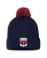 Фото #1 товара Men's Navy Washington Capitals 2023 NHL Draft Cuffed Knit Hat with Pom