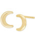 ფოტო #4 პროდუქტის 2-Pc. Set Star & Moon Polished Stud Earrings in 14k Gold
