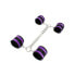 Spreader Bar with Detachable 4 Cuffs Purple