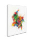 Фото #2 товара Michael Tompsett 'Colombia Paint Splashes Map' Canvas Art - 24" x 32"