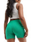 Kaiia ribbed legging shorts in green