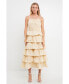 ფოტო #5 პროდუქტის Women's Tiered Maxi Dress