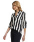 Фото #3 товара Women's Striped Button-Front Shirt