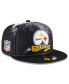 Фото #2 товара Men's Pittsburgh Steelers 2022 Sideline 9FIFTY Ink Dye Snapback Hat