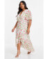 ფოტო #2 პროდუქტის Plus Size Floral Wrap Maxi Dress
