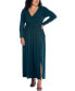 Фото #4 товара Plus Size Long Sleeve V-neck Maxi Dress