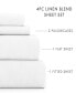 Фото #6 товара Linen Rayon From Bamboo Blend Deep Pocket 300 Thread Count 4 Piece Sheet Set, King