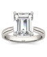 ფოტო #3 პროდუქტის Moissanite Emerald Solitaire Ring (3-1/2 ct. t.w. Diamond Equivalent) in 14k White Gold