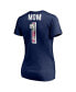 ფოტო #4 პროდუქტის Women's Navy Notre Dame Fighting Irish Mother's Day Logo V-Neck T-shirt