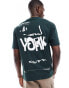 ASOS DESIGN relaxed t-shirt with back city print in green Скарабей, 2XL - Chest 46-48 - фото #1