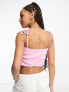 Фото #3 товара ASOS DESIGN embroidered sun cropped vest in pink