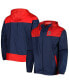 ფოტო #1 პროდუქტის Men's Navy, Red Boston Red Sox Omni-Shade Flash Forward Challenger Full-Zip Windbreaker Jacket