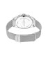 ფოტო #6 პროდუქტის Men's Quartz Classic Silver-Tone Stainless Steel and Blue Silicone Watch 42mm Gift Set, 2 Pieces