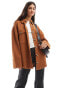 Фото #3 товара ASOS DESIGN supersoft shacket in mocha