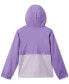 ფოტო #2 პროდუქტის Big Girls Rain-Zilla Colorblocked Fleece-Lined Full-Zip Hooded Rain Jacket