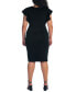 Фото #2 товара Plus Size V-neck Knee Length Dress