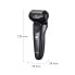 Panasonic ES-LT68-K803 Men's Wet/Dry Electric Razor with Linear Motor, 3 Shaver Head with Long Hair Trimmer, Black