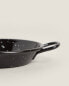 Steel paella pan with handles